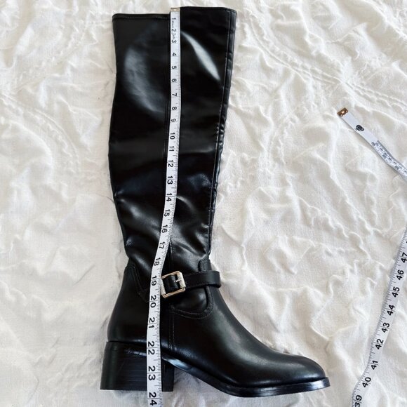 Dolce Vita Elyse Over-The-Knee Buckle Block Heel Boot Size 8 New - Picture 4 of 7